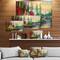 Designart - House in the forest - Landscapes Painting Print on Wrapped Canvas